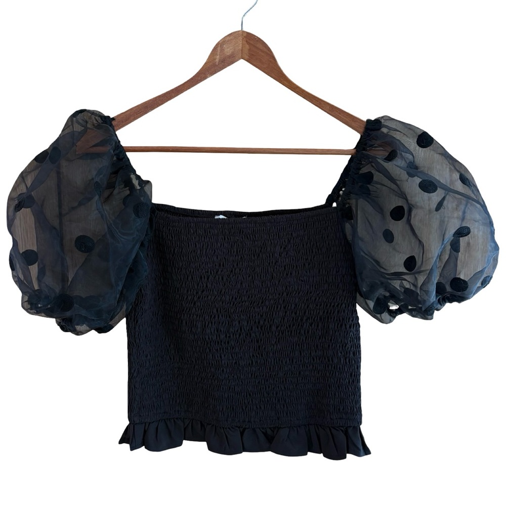 Idem ditto Smocked puff sleeve top